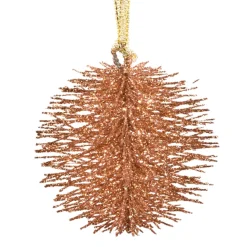 Bommel Mit Glimmer, Klein, Kupfer