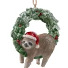Faultier Im Adventskranz