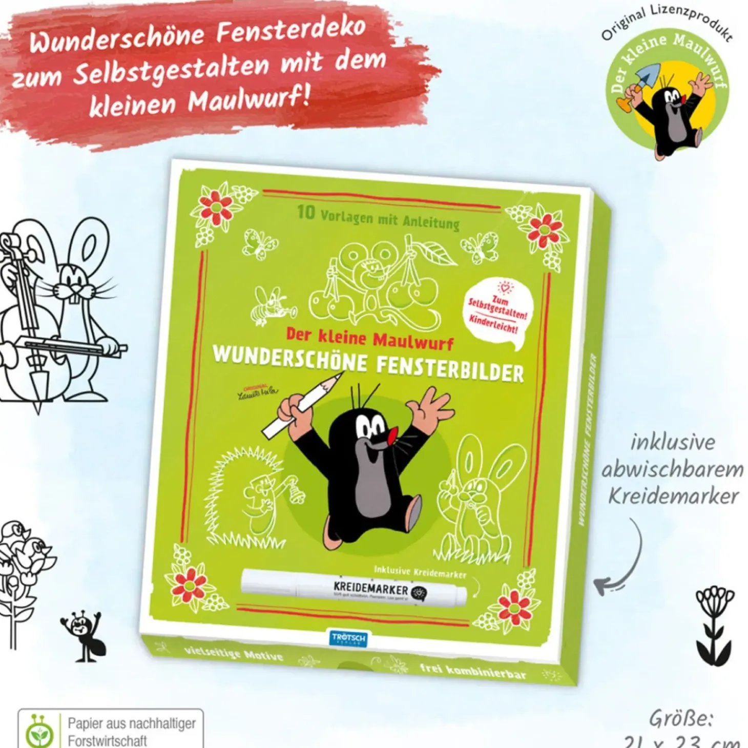 Fensterbilder Kleiner Maulwurf
