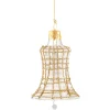 Glocke Klar Mit Glitzer Gold/Weis