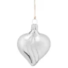 Herz Silber Mit Glitterdekor