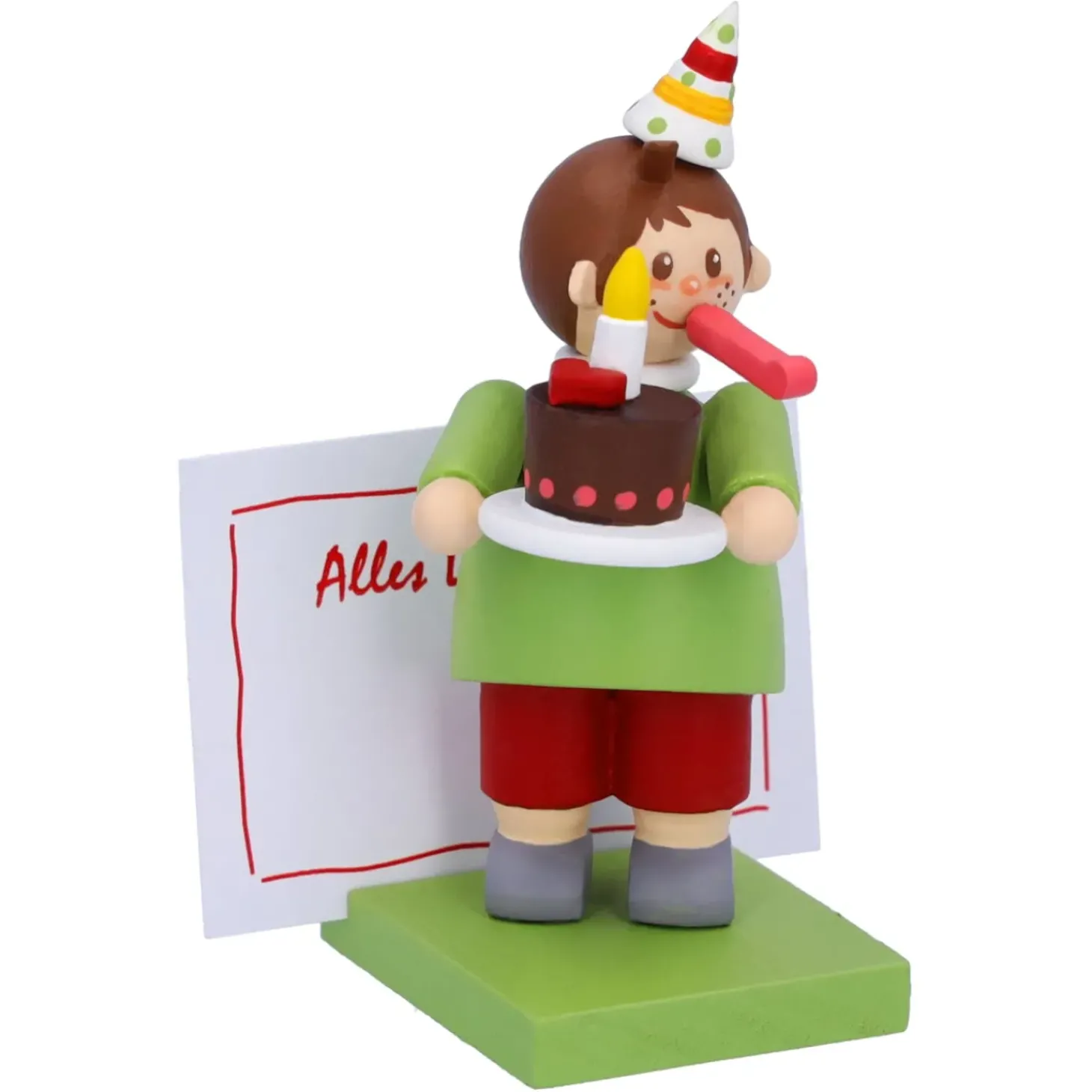 Junge Mit Torte "Herzlichen Gluckwunsch"