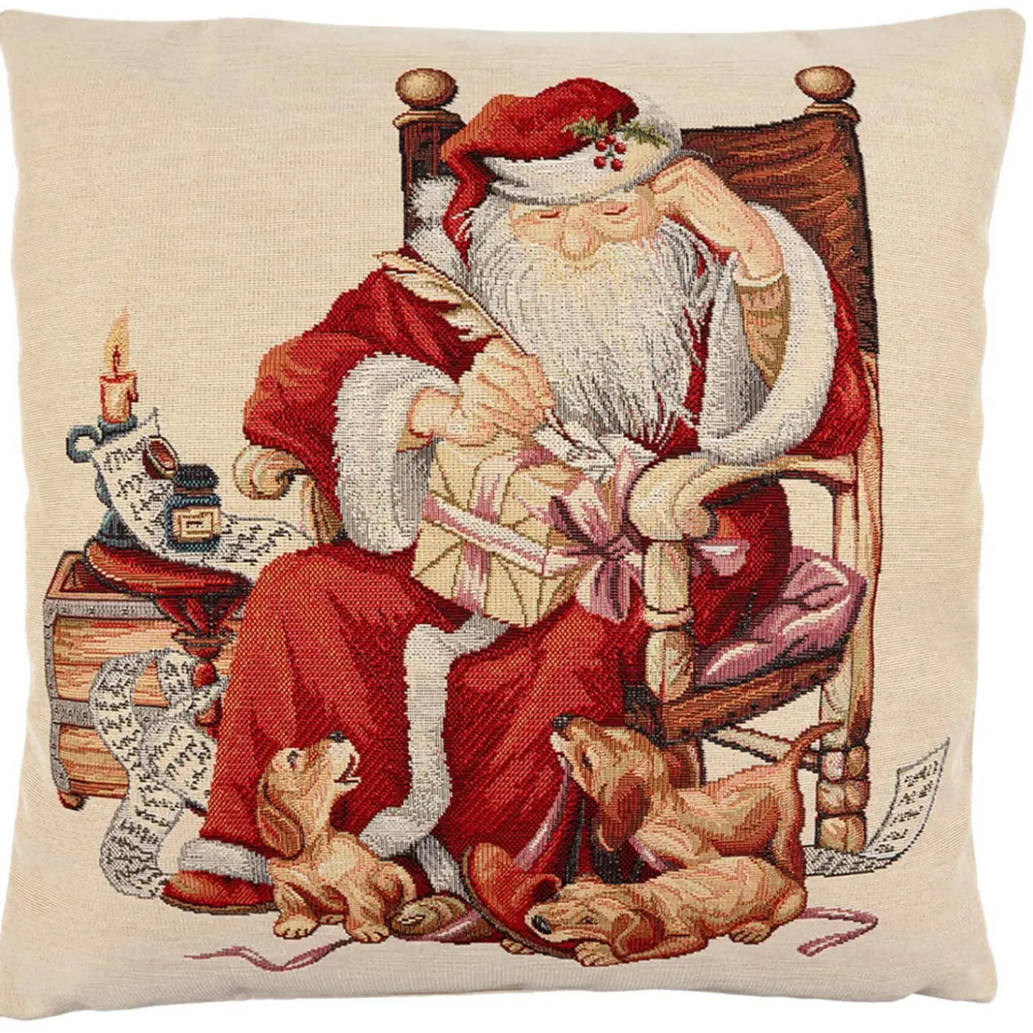 Kissenhulle "Der Weihnachtsmann Mit Wunschliste"