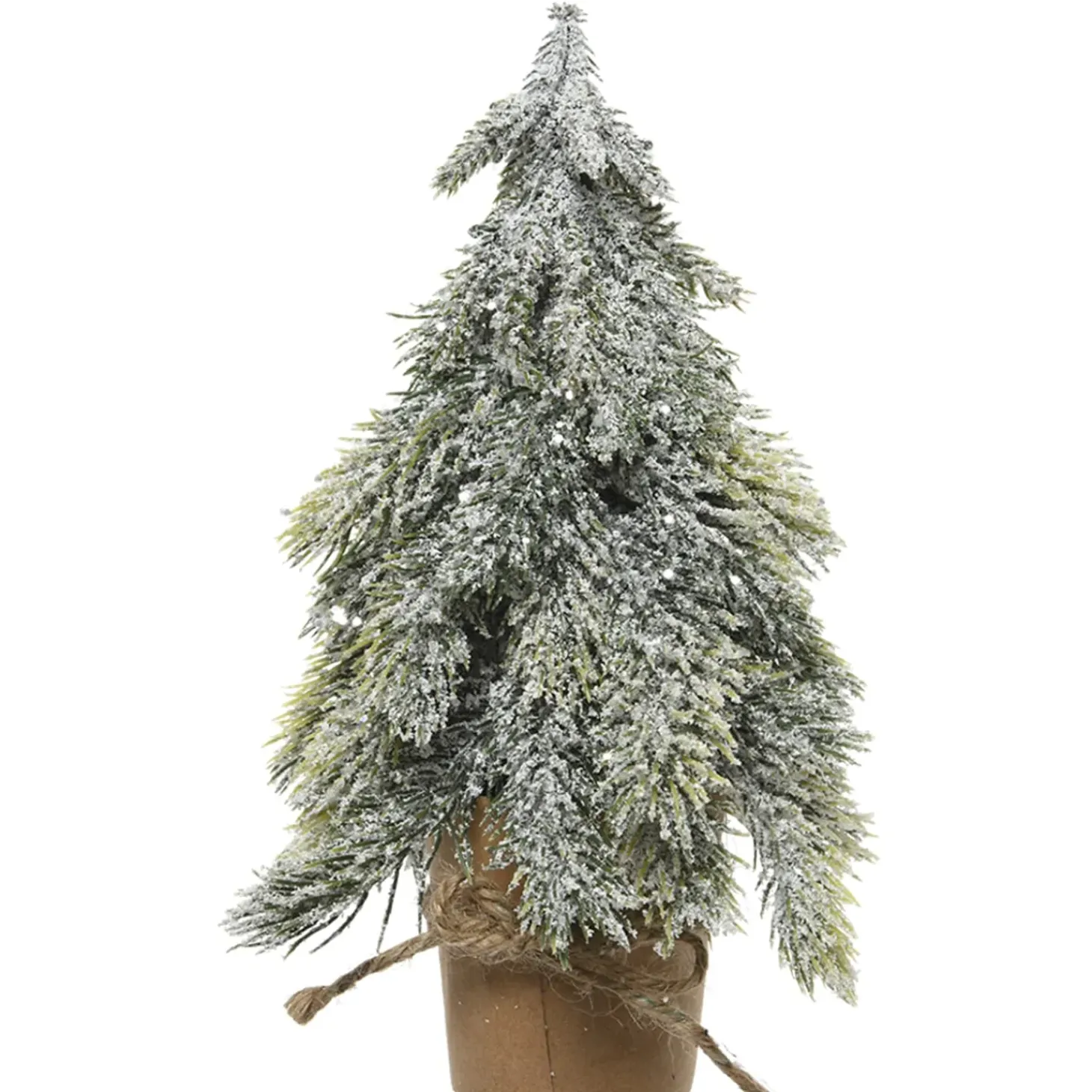 Kunstlicher Weihnachtsbaum Im Kartontopf, Beschneit, 26 Cm