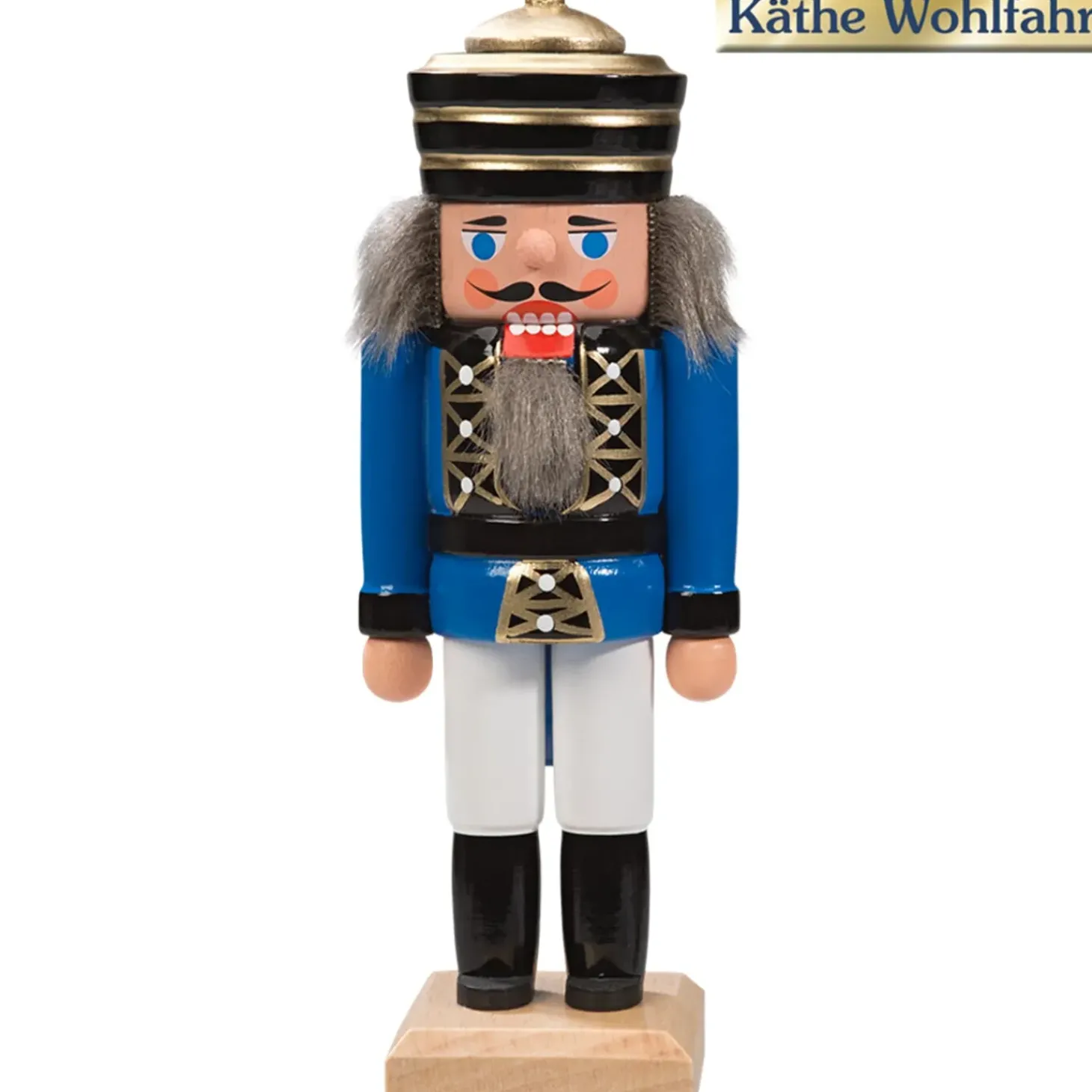 Nussknacker "Konig" Blau, 14Cm