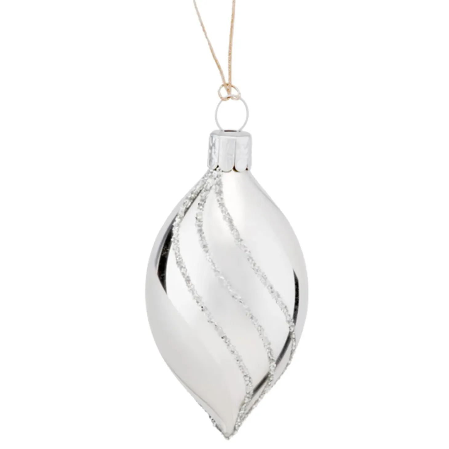 Olive Silber Mit Glitterdekor