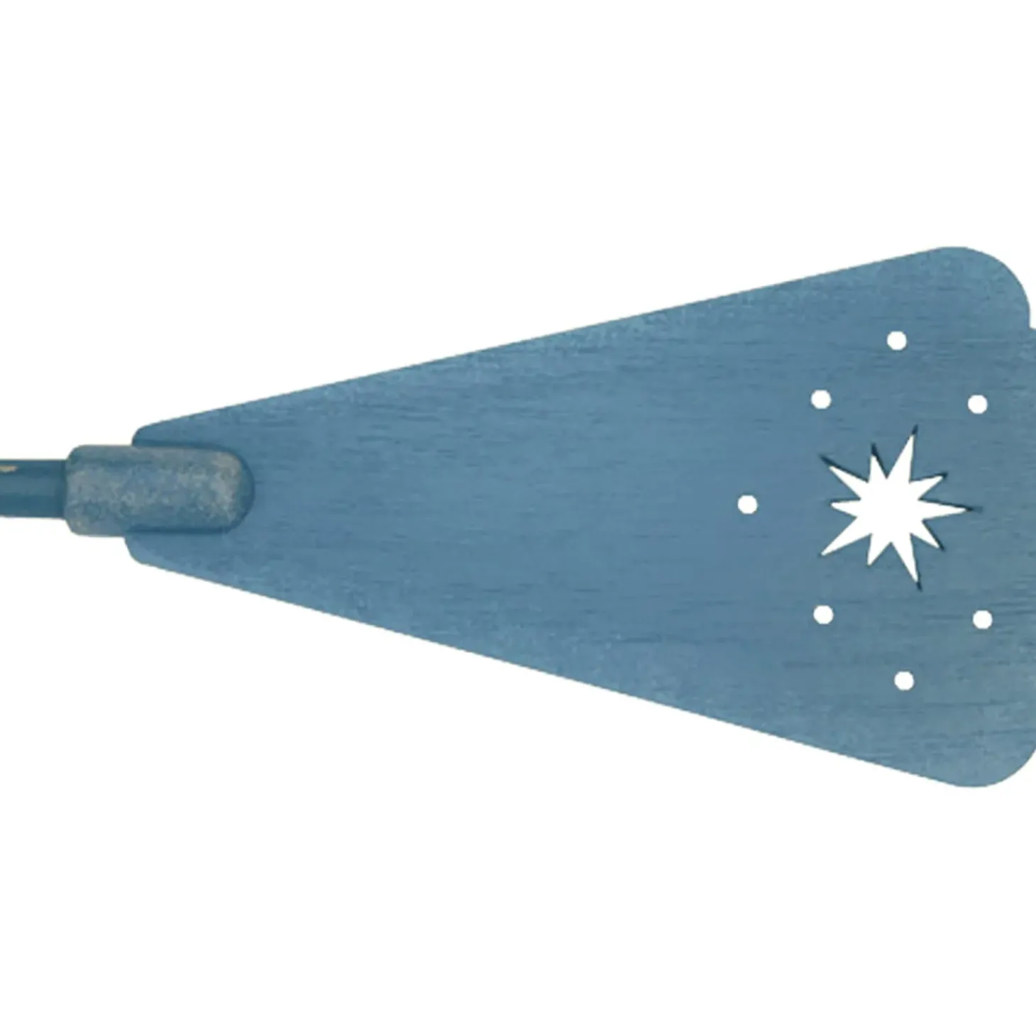 Pyramiden-Flugel Aus Holz, Lackiert Stahlblau