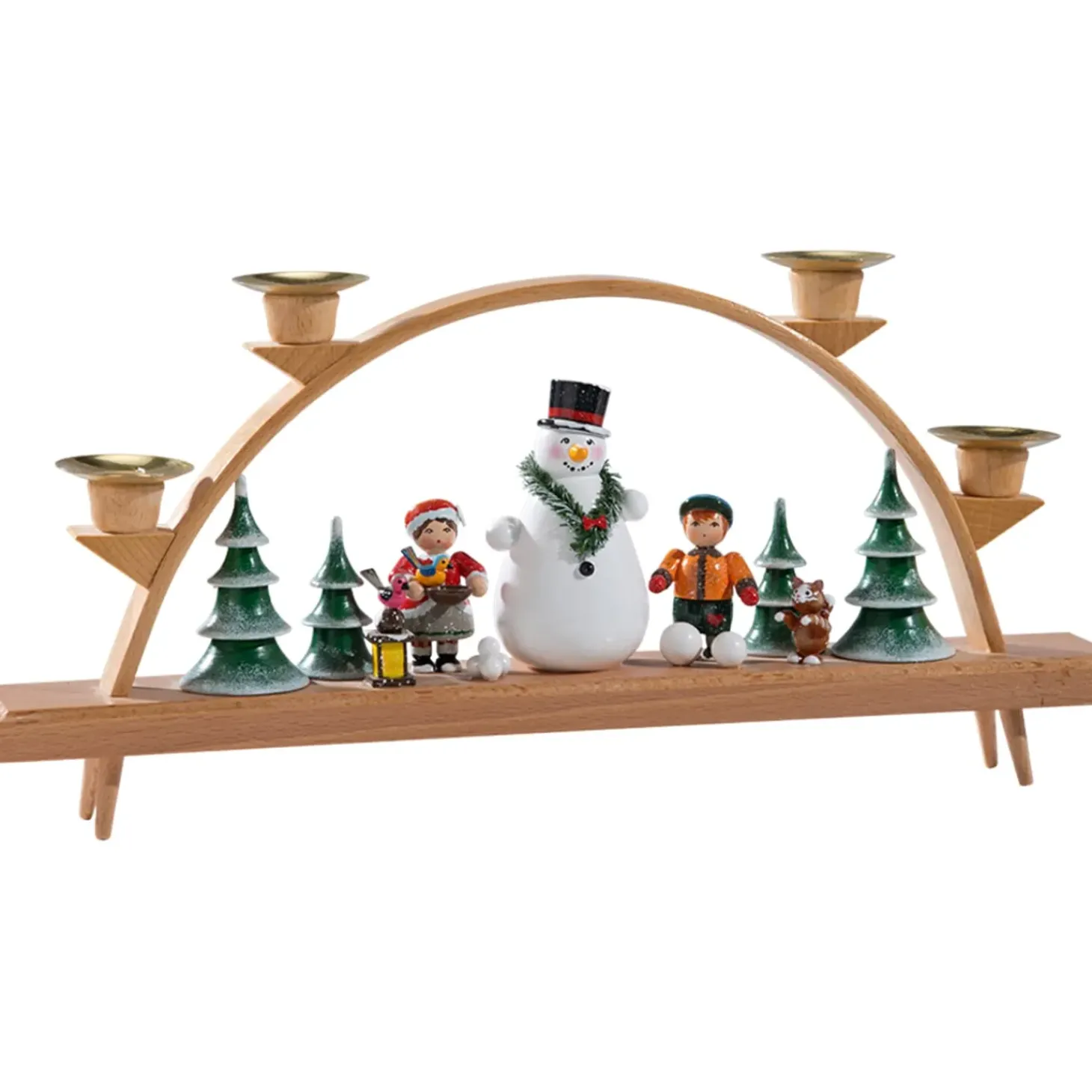 Schwibbögen "Schneemann Mit Kinder"